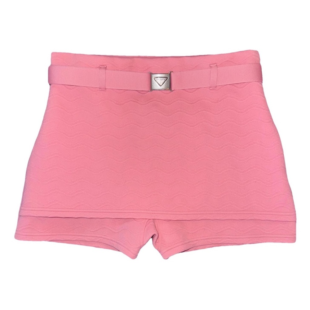 S/S 22 RARE Prada Pink Belted skirt/skort 44 - 28 waist